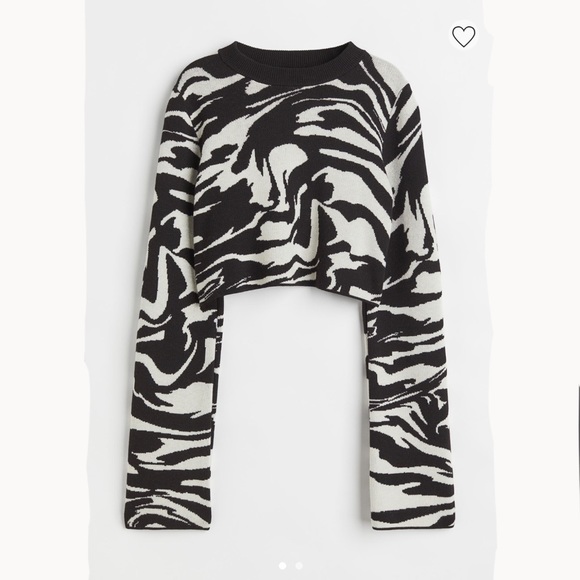 Jacquared Knit H&M sweater in the colour zebra, new with tags, size small - Picture 1 of 4